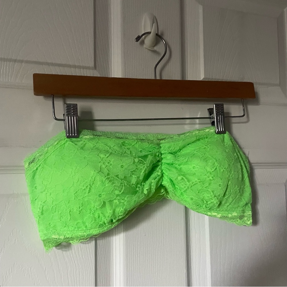 Dots Neon Green Lace Bandeau